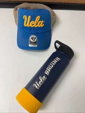 47 Brand UCLA Blue and Gold Trucker Hat and Water Bottle